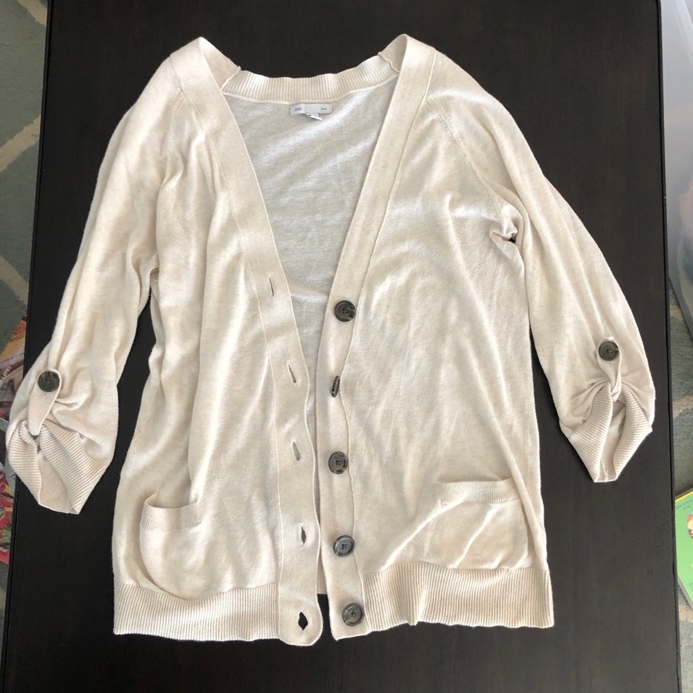 Tan Button-Down Cardigan